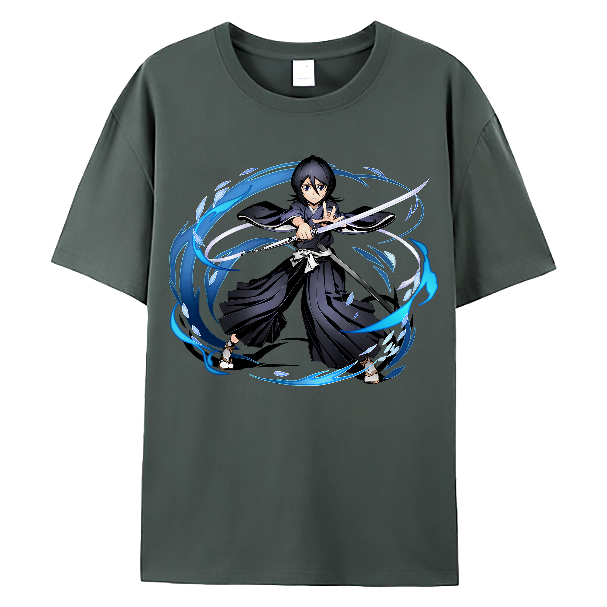（画像用） ブリーチ 朽木ルキア BLEACH Kuchiki Rukia 綿100％ メンズ半袖Tシャツ｜肌触りやわらか＆通気性